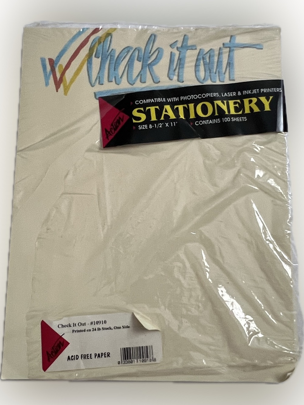🔴Action “Check It Out” Cream Stationery Printer Paper 24 LB Acid Free
